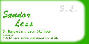 sandor less business card